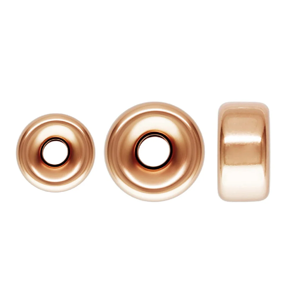 14K Rose Gold Filled Rondelle Donut Beads for Bracelet Necklace 3mm 4mm 5mm 6mm 8mm