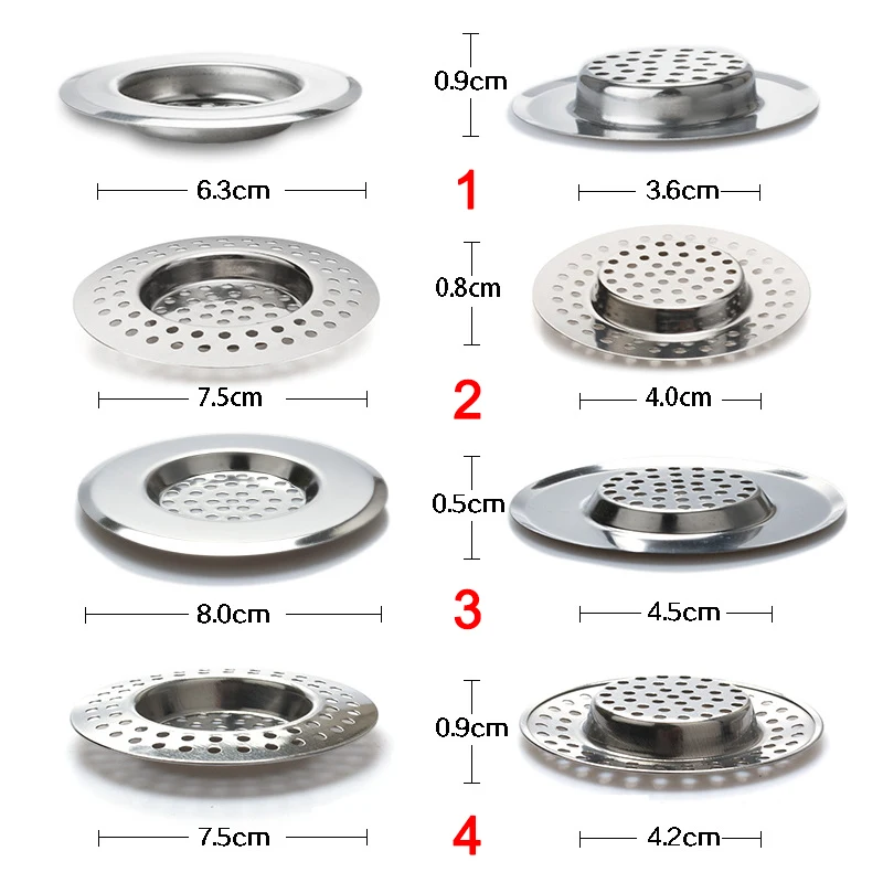 

Kitchen Sink Strainer Stainless Steel Drain Filter With Large Wide Rim