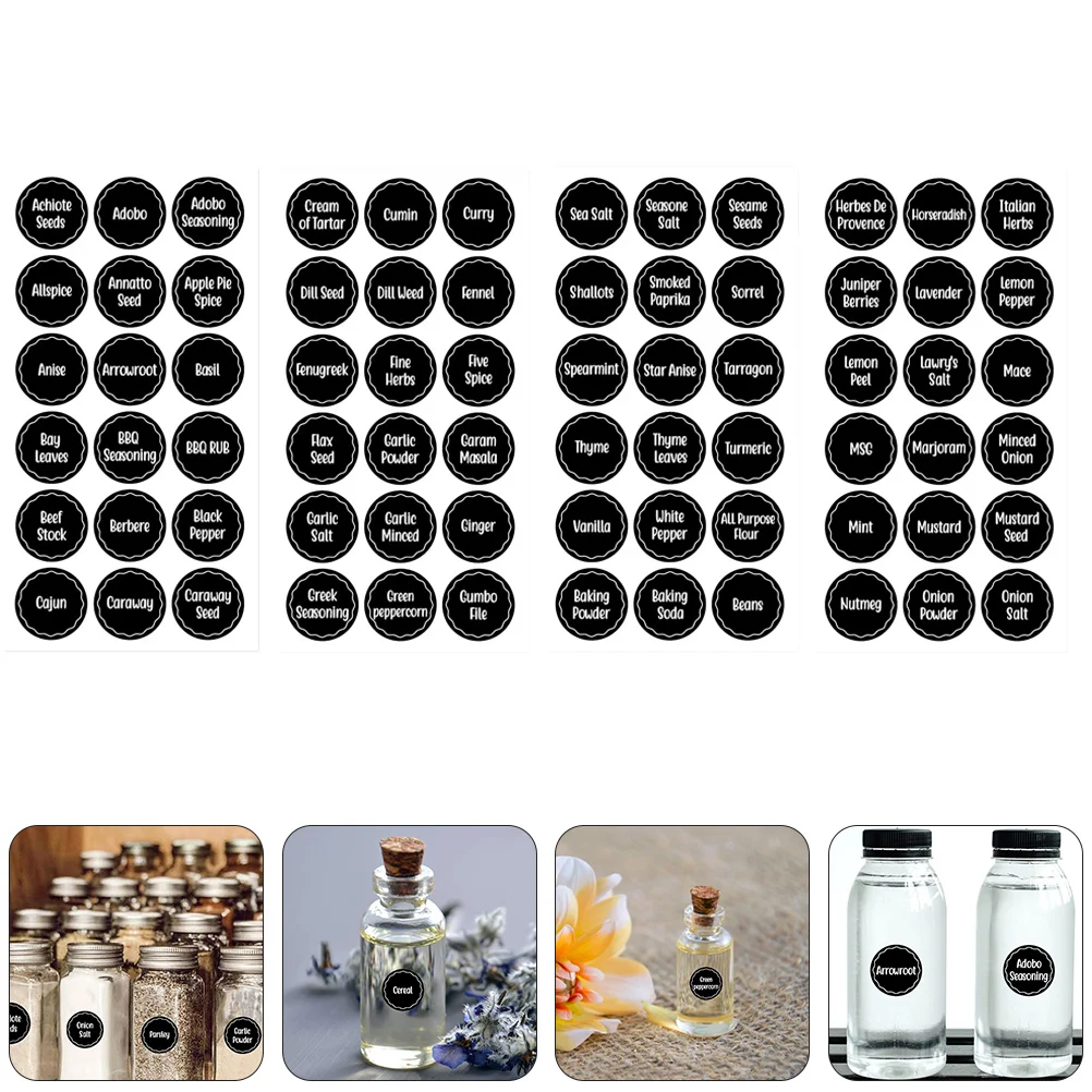 

Labels Jar Jarslabel Stickersprinted Magnetic Bottles Condiment Seasoning Kitchen Bottle Ingredients