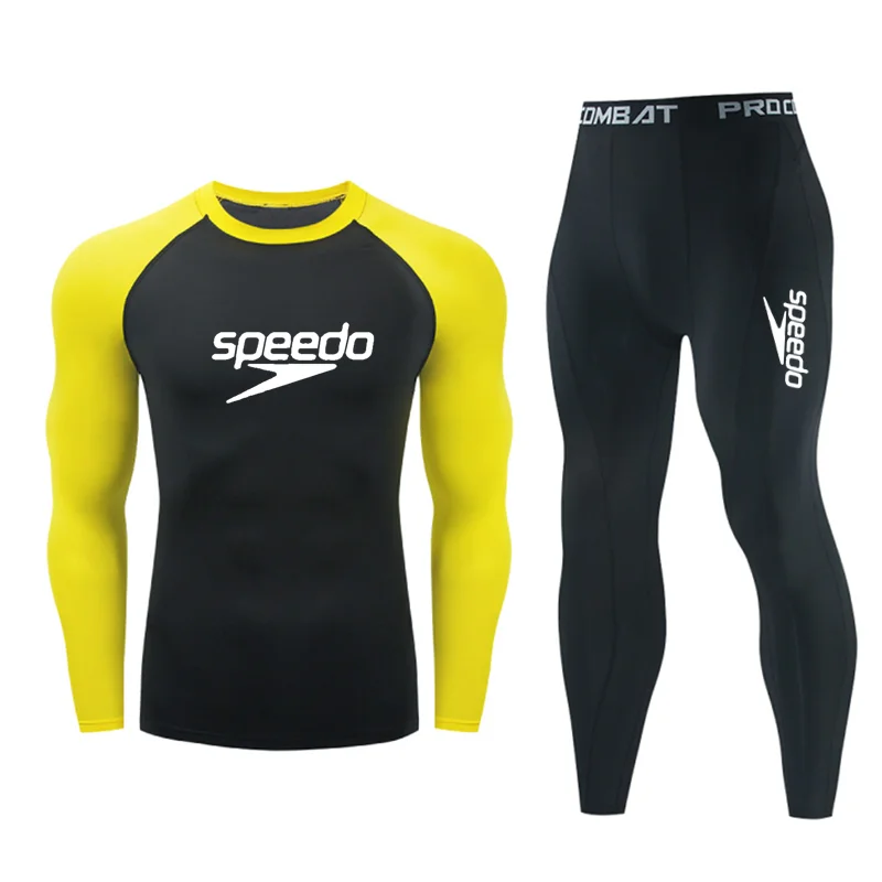 Мужской раздельный купальник Speedo с длинным рукавом и защитой от сыпи 2024