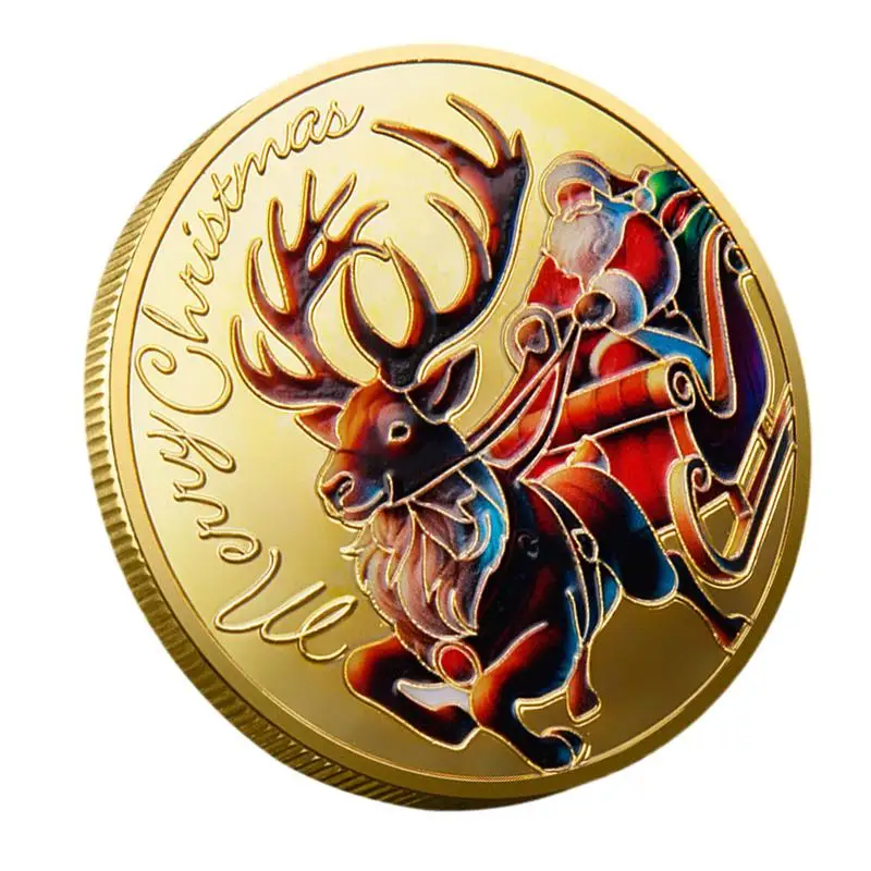 Монета Санта-Клауса Рождественская сувенирная монета счастливая коллекция