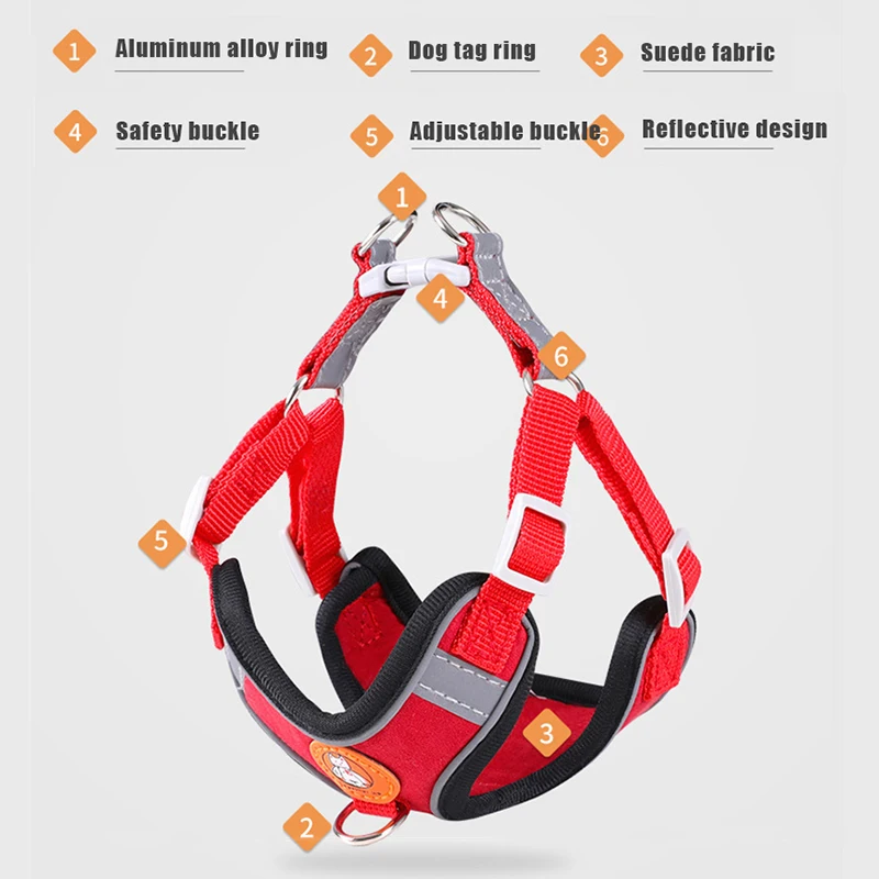 Регулируемая Подвеска для собак мягкий поводок прогулок с милой кошкой жилет