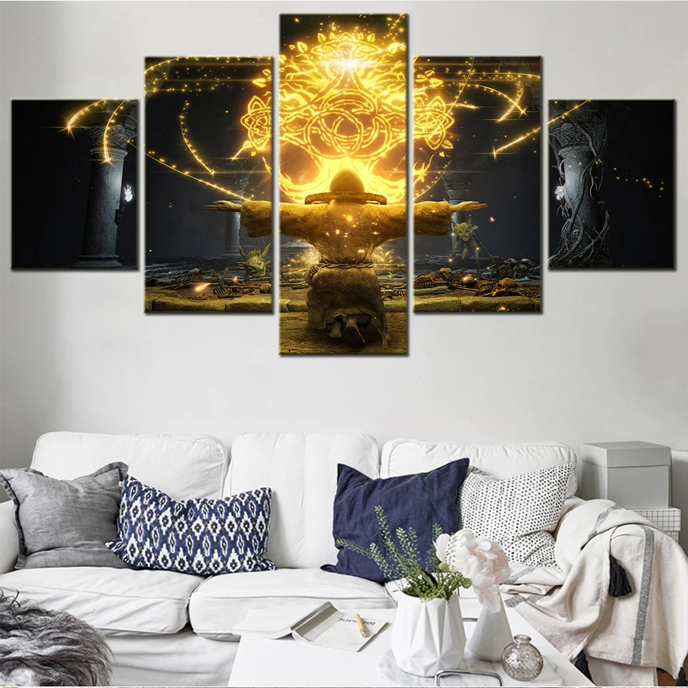 

Dark Souls Elden Ring Video Game Canvas Set Posters on the Wall Decor Modular Art Home Pictures Canvas Paintings for Living Room