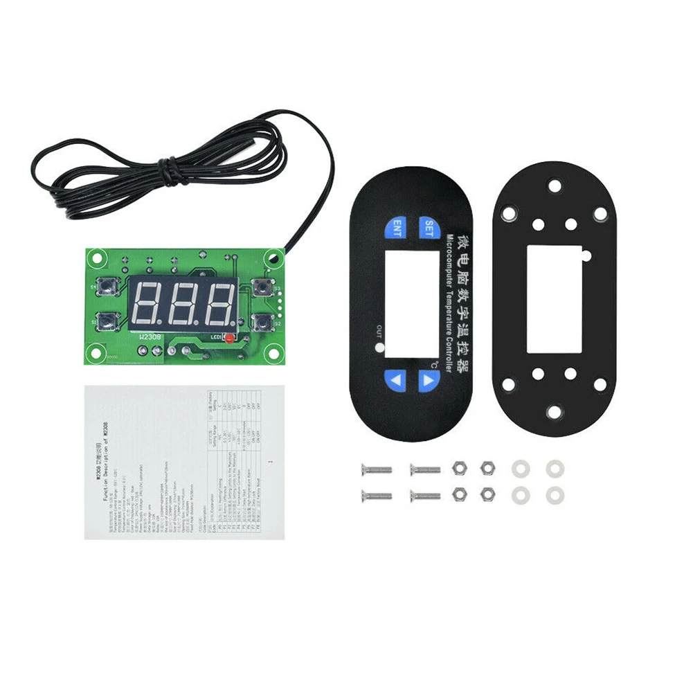 

Переключатель управления термостатом-55 ~ 120 ° C 12-220 В Регулируемый цифровой двойной светодиодный термостат W1308