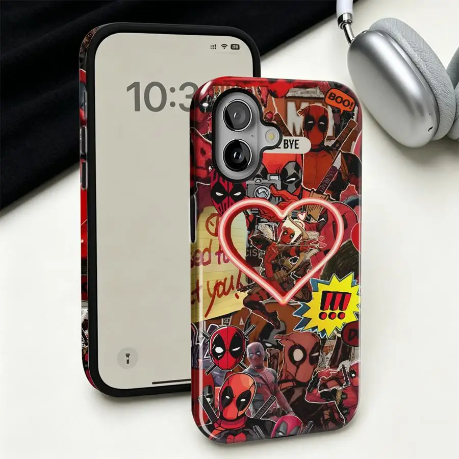 Фото Чехол для телефона Apple iPhone 17 14 Air 11 XS XR 13 16 Pro Max 16e 12 15 Plus, мягкий чехол-накладка Clever Deadpool №2