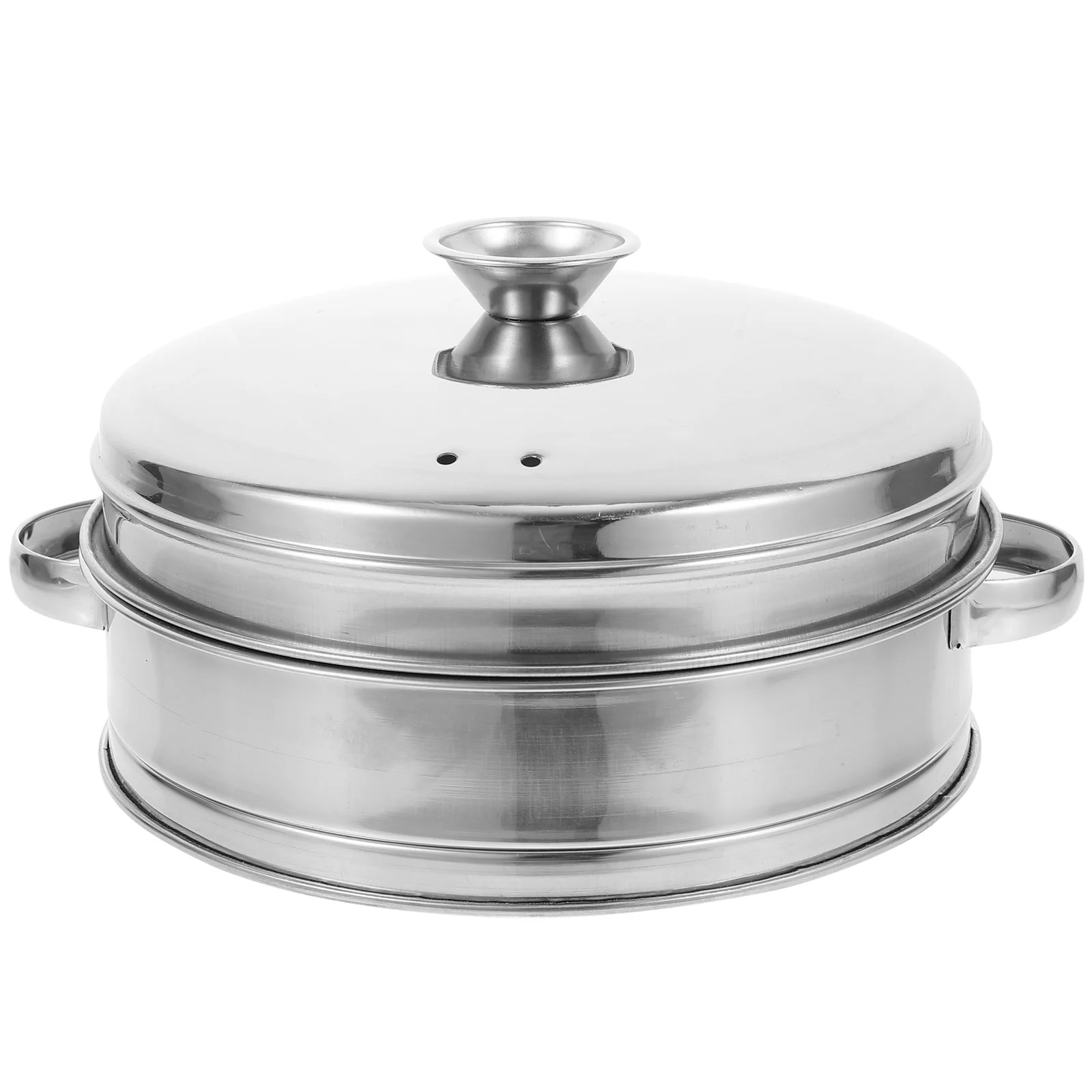 

1 Set of Stainless Steel Steamer Basket Double Handle Steamer Holder Household Steaming Basket