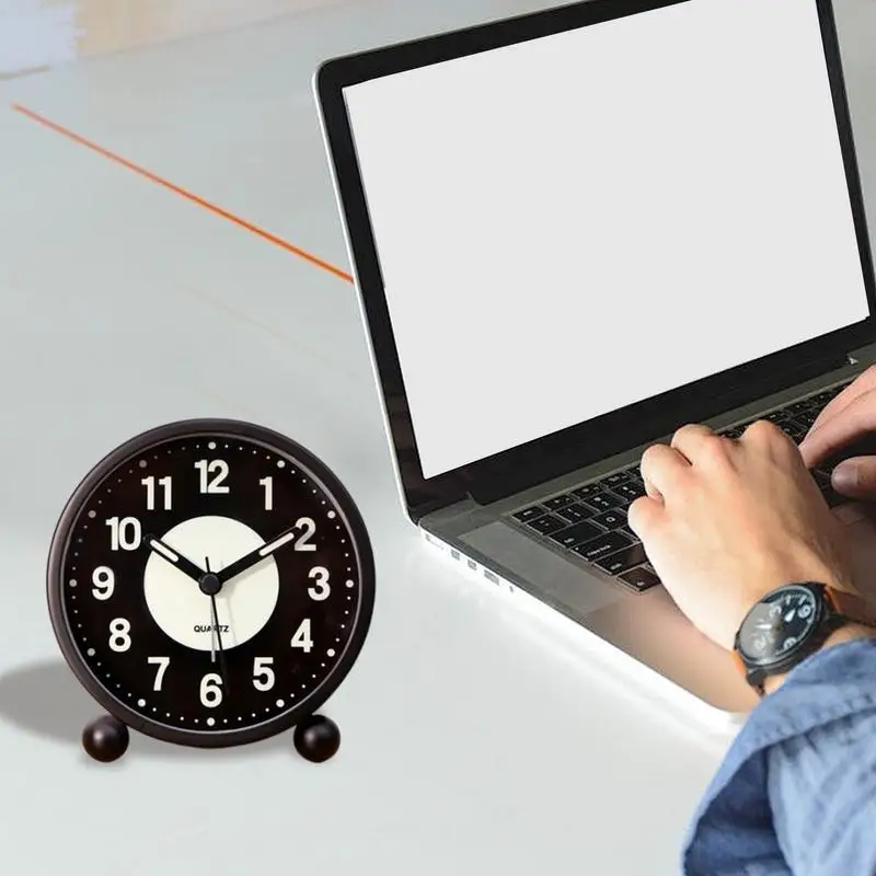 Ночник в стиле ретро будильник с двойным колокольчиком без тикания современный