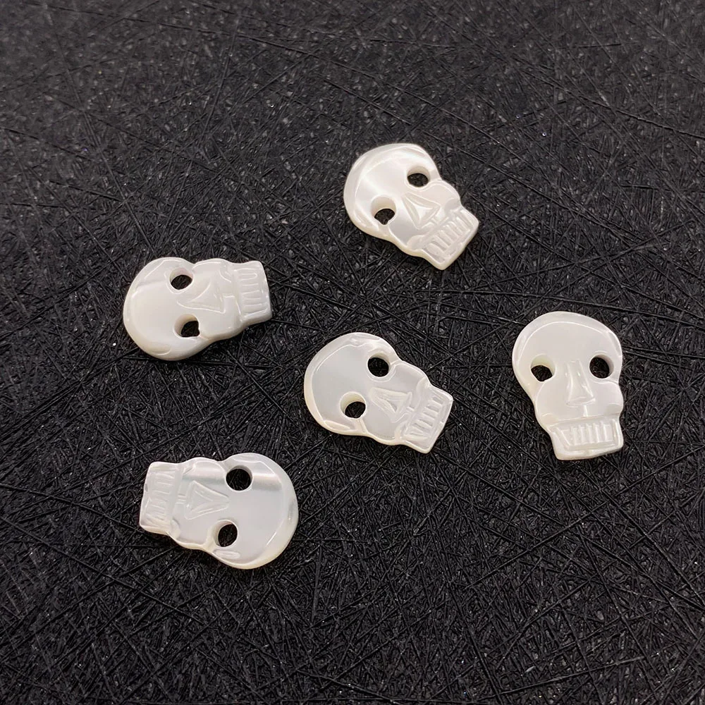 

Seahorse Skull Leaf Shape Seawater Natural Shell Beads White Shell Carving DIY Jewelry Charm Making Necklace Bracelet Jewelry