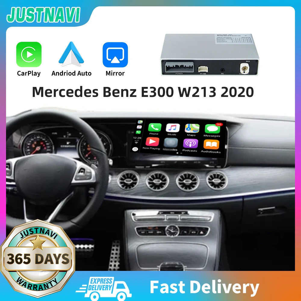 JUSTNAVI беспроводной Apple CarPlay NTG 5,5 для Mercedes E300 W213 2020 Android Авто Mirror Link AirPlay умный модуль коробка
