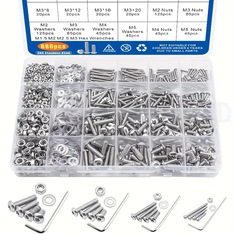 

Набор крепежа из нержавеющей стали M3/M4/M5