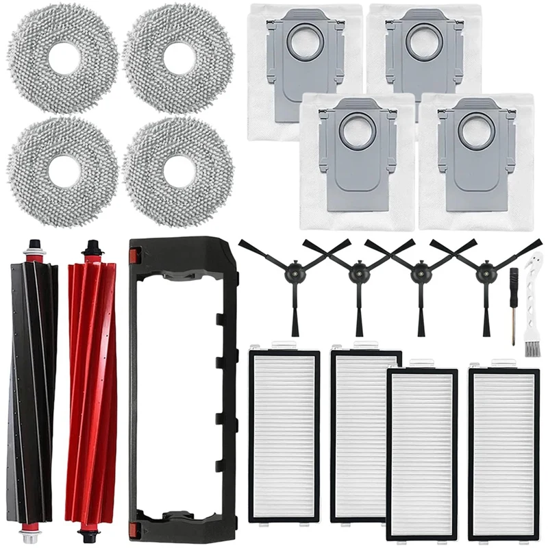 Комплект крышек основной щетки совместимый с пылесосом Roborock Qrevo Master/V20/P10S Pro