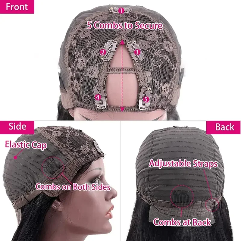 Парики женские Длинные Синтетические термостойкие с V-образной формы 24 дюйма