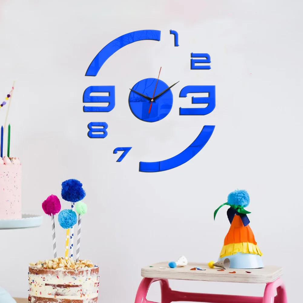 

Wholesale modern fashion creative DIY wall clock mirror surface living room bedroom beautification 3D wall sticker wall clock