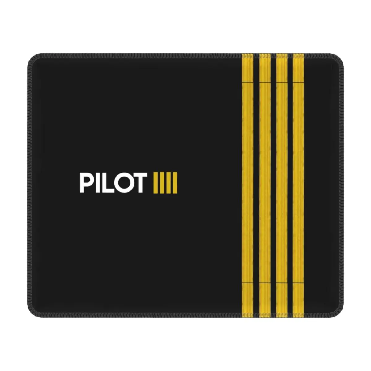 

Коврик для мыши с резиновой основой, дизайнерский нескользящий игровой коврик в полоску для авиатора, капитана летчика, офисного стола, ави...