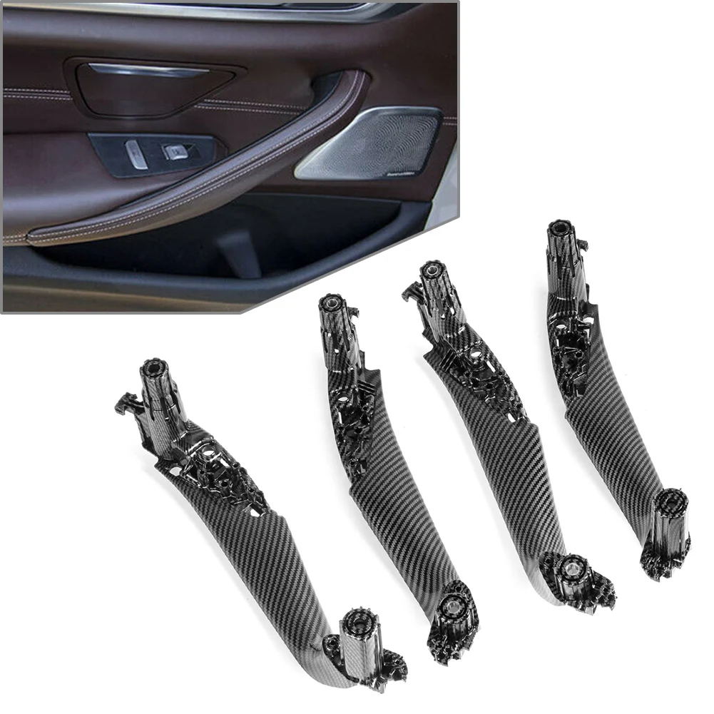 1Pcs Car Door Inside Handle Replacement For BMW 5 Series G30 G31 G38 520i 530 i 2018 2019 2020 2021 Carbon Fiber ABS Plastic 1Pcs Car Door Inside Handle Replacement For BMW 5 Series G30 G31 G38 520i 530 i 2018 2019 2020 2021 Carbon Fiber ABS Plastic