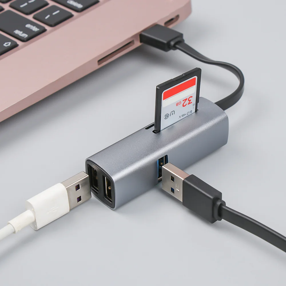 

USB C HUB Type-C Dock Station 3 Port 5 Port USB 3.0 Splitter Expander OTG Adapter for Mobile phone Laptop Car Aluminium Alloy