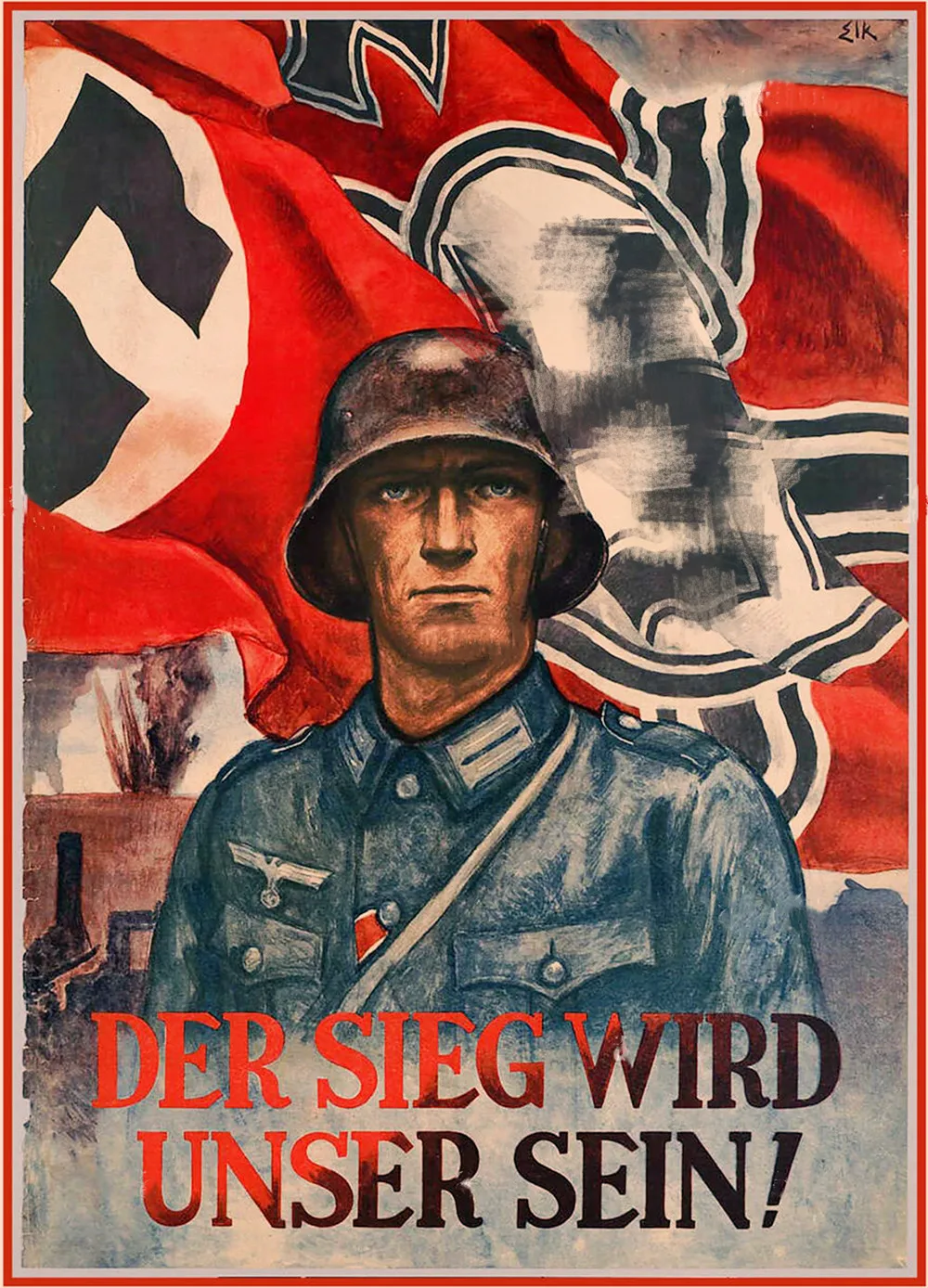 

The Victory Will Be Ours WW II Poster Wehrmacht Army Soldier Military Poster Wall Art Mural Vintage Kraft Paper Print Painting