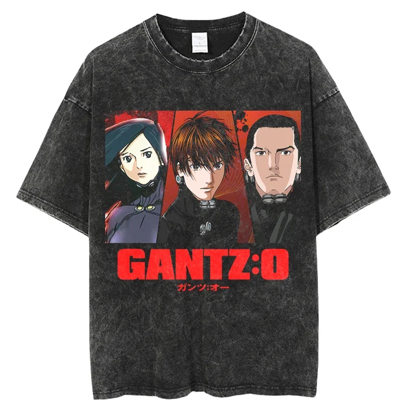 Новинка Мужская Винтажная Футболка GANTZ с рисунком в стиле аниме модель 2025 года