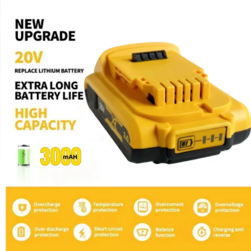 Фото Оригинальный аккумулятор DEWALT 20V 3AH, совместимый с DCF900, DCD887, DCF512, DCB115, DCB118, DCB200 для электроинструментов и оборудования №2