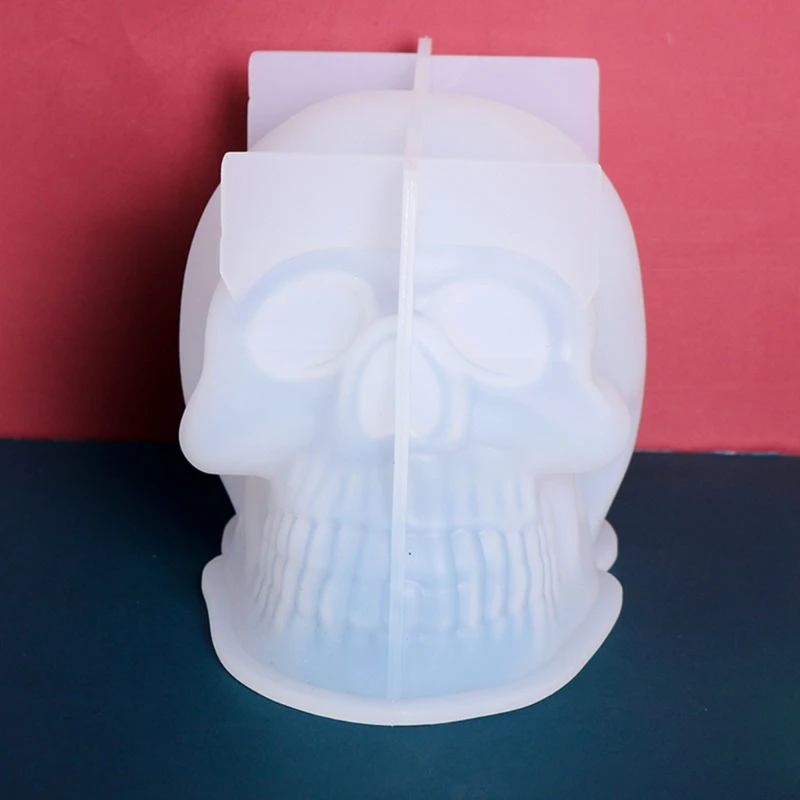 

3D силиконовые формы в форме черепа большого размера для женских принадлежностей «сделай сам» реквизит «сделай сам» форма для Хэллоуина для...