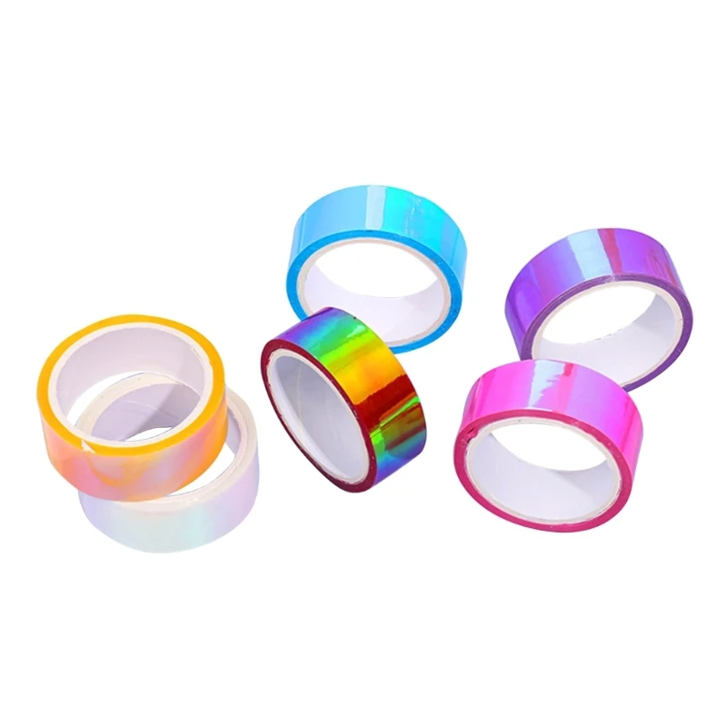

Y1UB 6Pcs Masking Tape Sticky Multi Colored Masking Adhesive Tape DIY Crafts Decors
