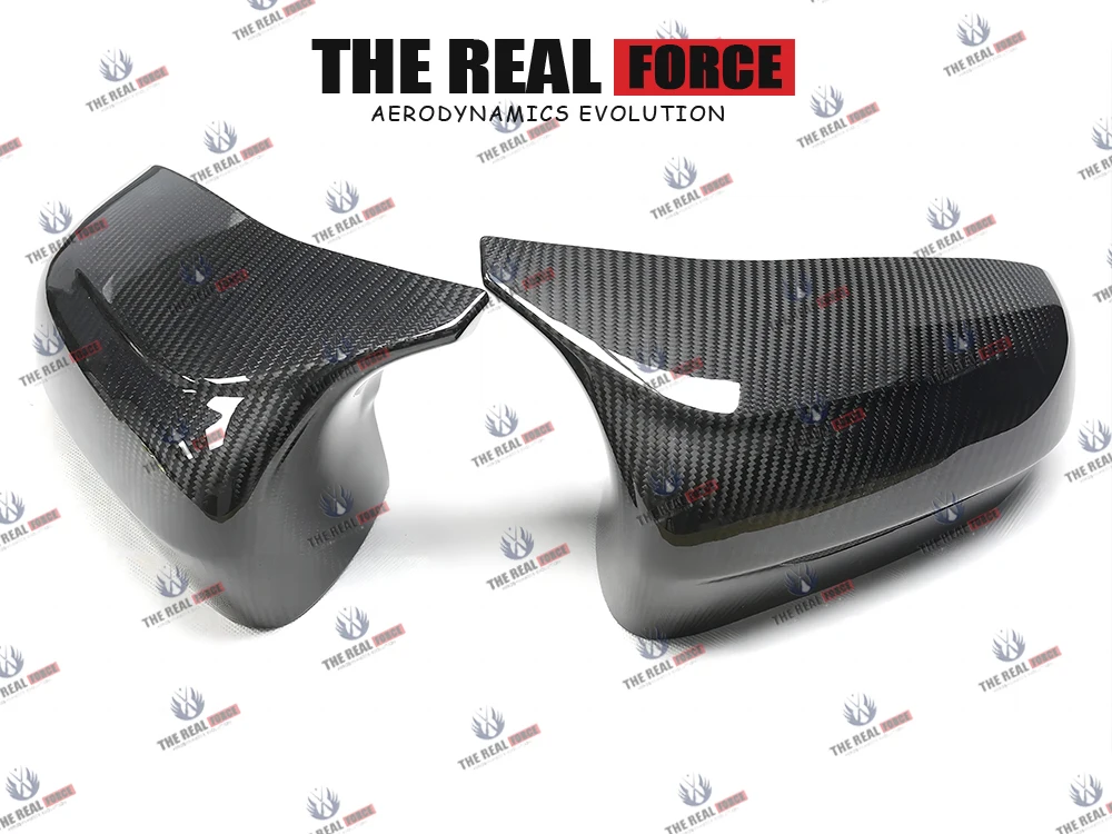 

For BMW 18-23 F90 F91 F92 M5 M6 Dry Carbon Fiber Add Stick on Side Rearview Mirror Covers