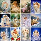 Алмазная 5D картина сделай сам, вышивка крестиком, полная выкладка из квадратных страз, с изображением ангела, девочки, ребенка, стразы, домашний декор