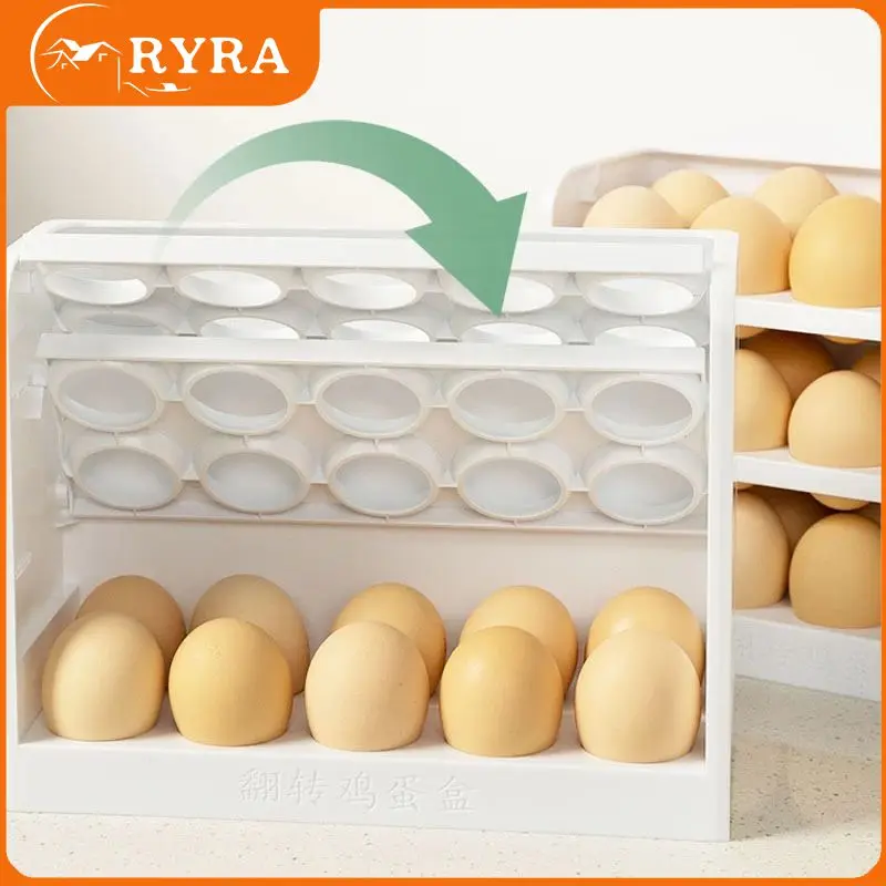 

Egg Shelf 30 Grids Space-saving Fridge Eggs Organizer Container Large Capacity Egg Storage Box Refrigerator Container Case New