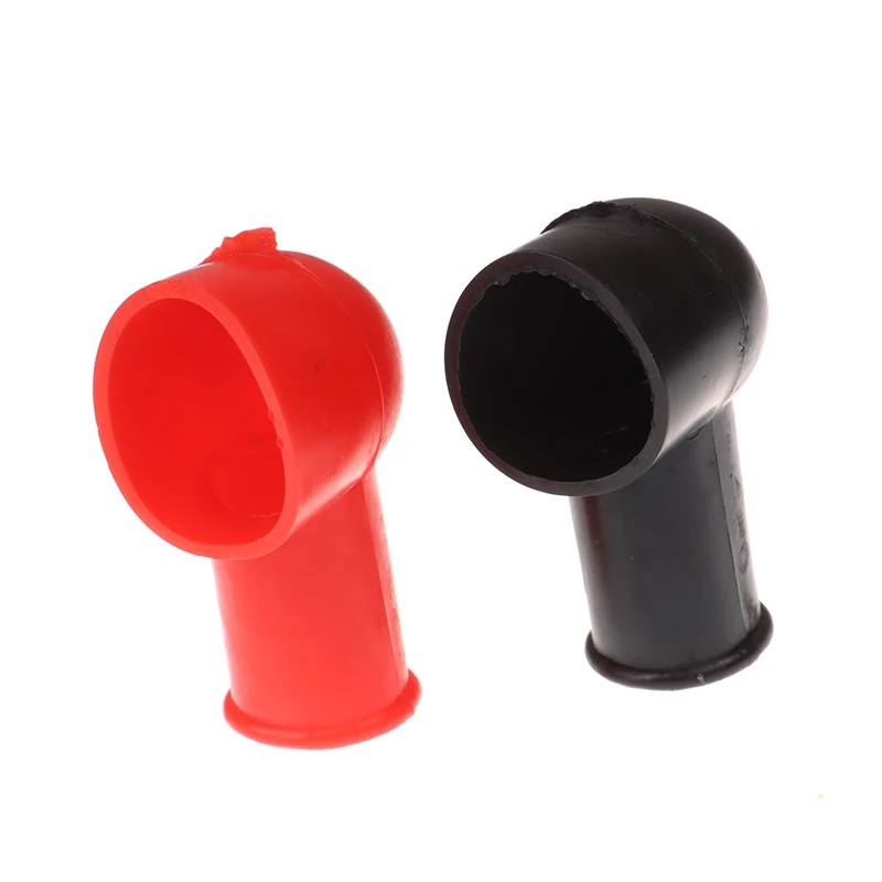 

2pc Rubber Car Motorcycle Battery Negative Positive Terminal Cover Cap Boot Insulating Protector Replacement Batteries Car Goods