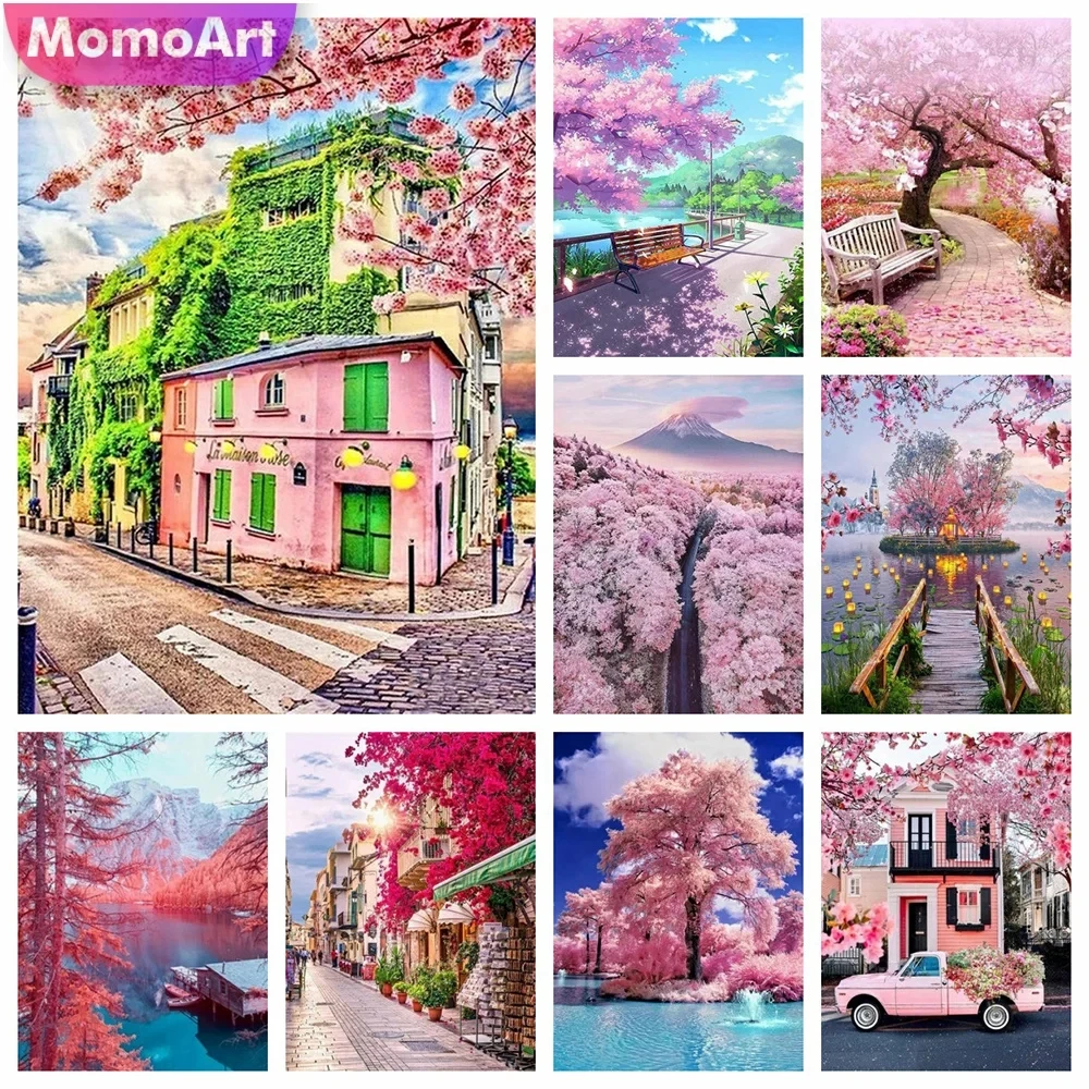 Momoart Полный Квадратный Комплект Алмазной Живописи Для Дома И Сада Пейзаж