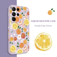 watercolor oranges phone case for samsung galaxy s22 s21 s20 ultra plus fe s10 s9 s10e note 20 ultra 10 9 plus cover