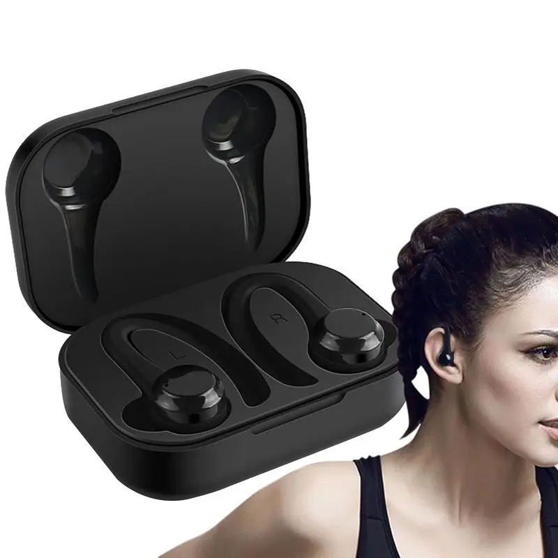 

Noise Cancelling Sports Earbuds Open Ear Sports Headset Over-Ear Waterproof Wireless Earbuds With Earhooks Headset Built-in Mic