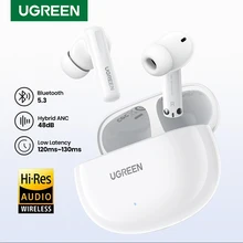 UGREEN-HiTune X6 ANC 무선 헤드폰 블루투스 5.1 이어폰 TWS 이어버드 ANC 35dB 하이브리드 액티브 노이즈 캔슬링, 노이즈 캔슬링 소음 차단