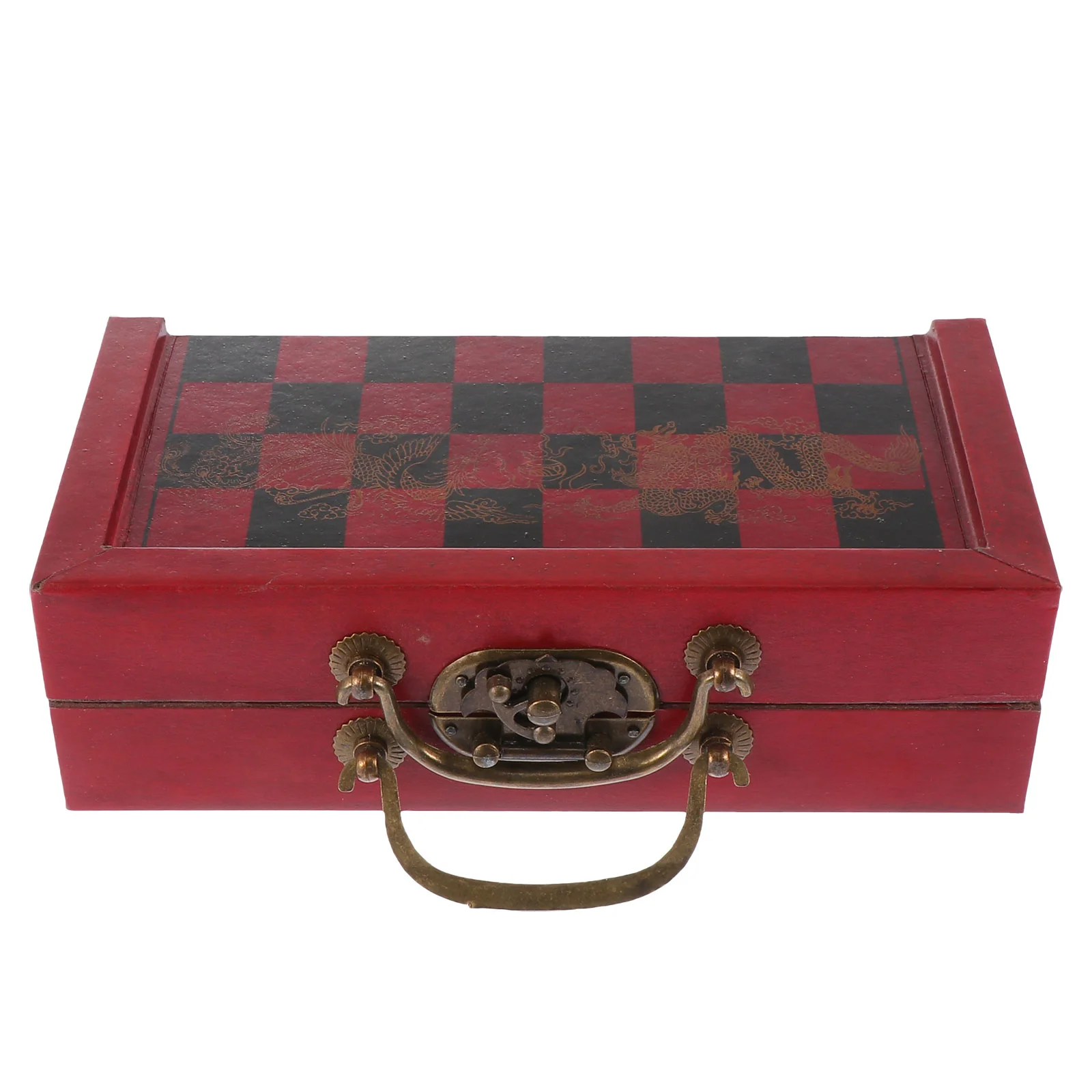 

1 Set Small Size Chess Antique Chess Movie Prop Retro Design Chess for Office Kids Adult School