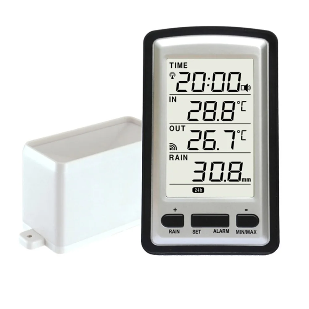 

Practical Sensor Outdoor Home Portable Plastic Measurement Tool Temperature Digital Weather Instrument Rain Gauge Indoor Fashion