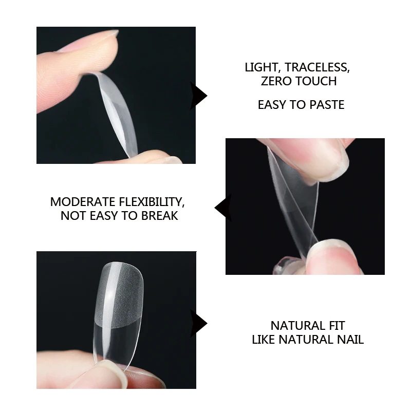 120 Шт. Прозрачные Матовые Накладные Ногти С Полным Покрытием Колпачки Для