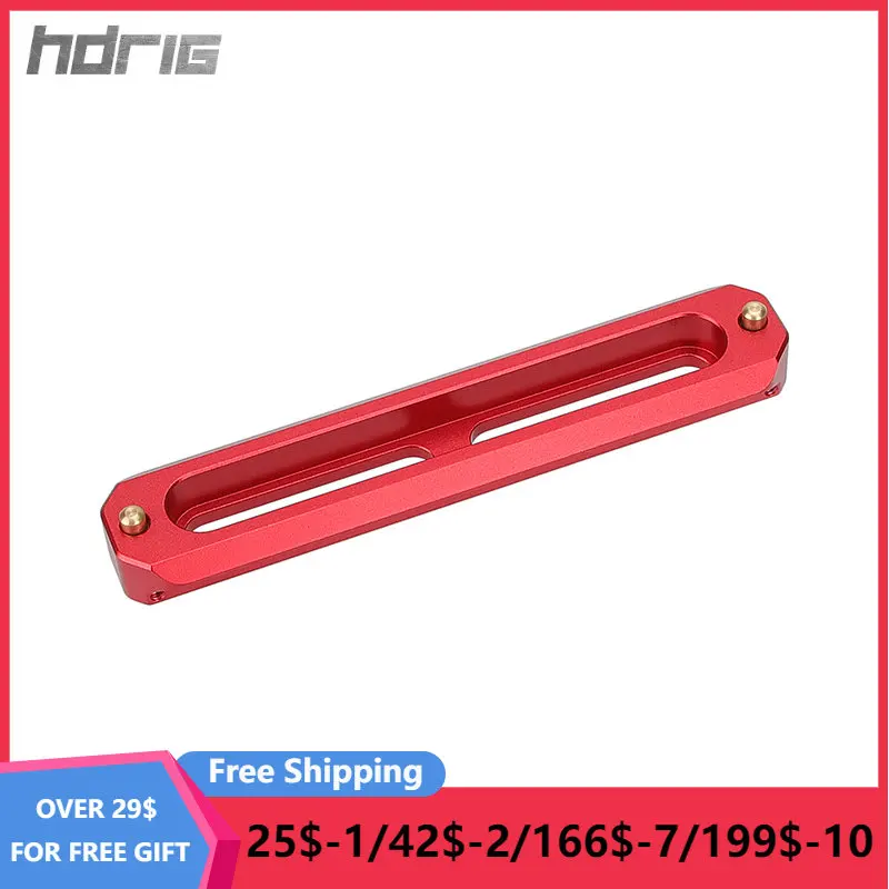 

HDRIG Standard NATO Rail 50mm / 70mm / 100mm Red Color Quick Release Bar With Anti-fall Spring Pins For DSLR Camera Cage Rig