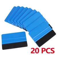 20pcs car scraper auto styling vinyl carbon fiber window remover cleaning squeegee wash with felt squeegee tool film wrapping