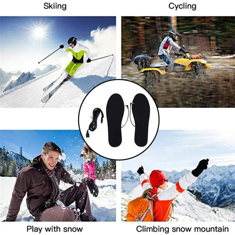 Стельки с подогревом от USB теплые стельки коврик для носков электроподогревом