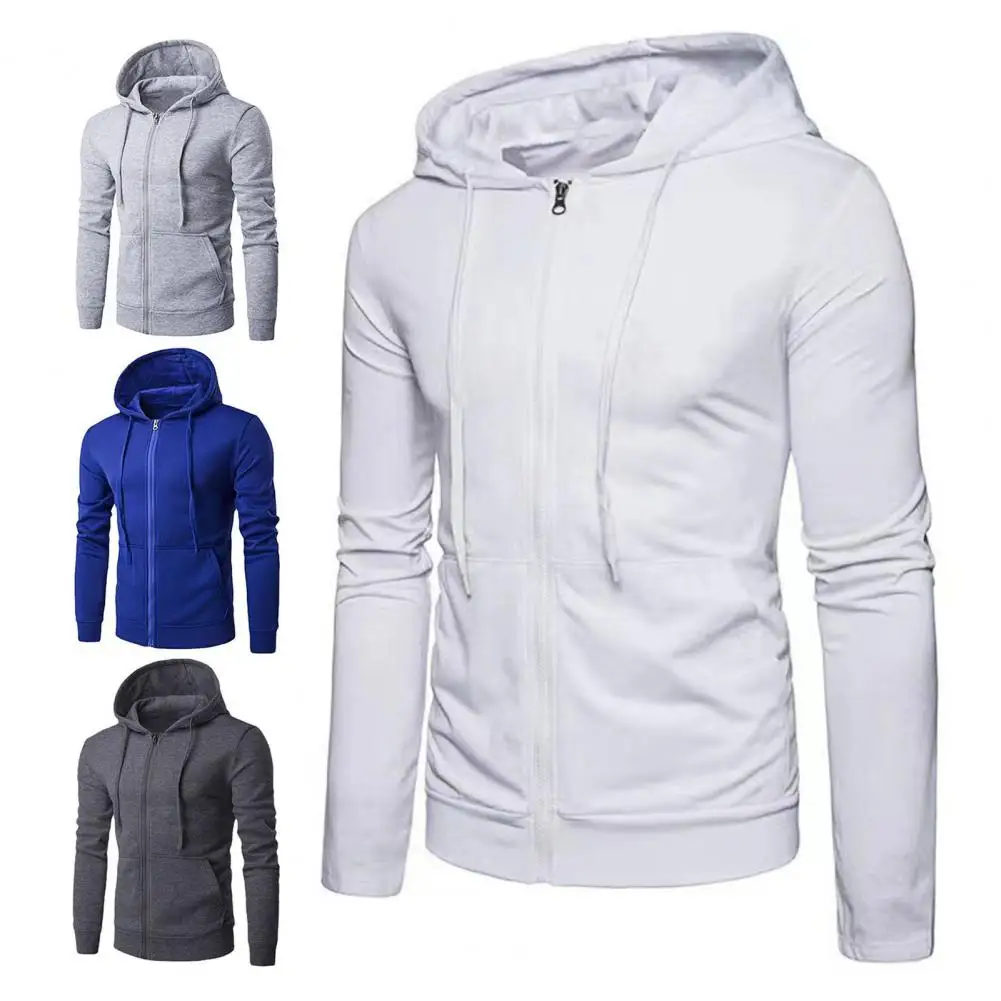 

Jacket Coat Solid Color Comfy Warm Slim Fit Casual Sweatshirt Men Jacket Outerwear