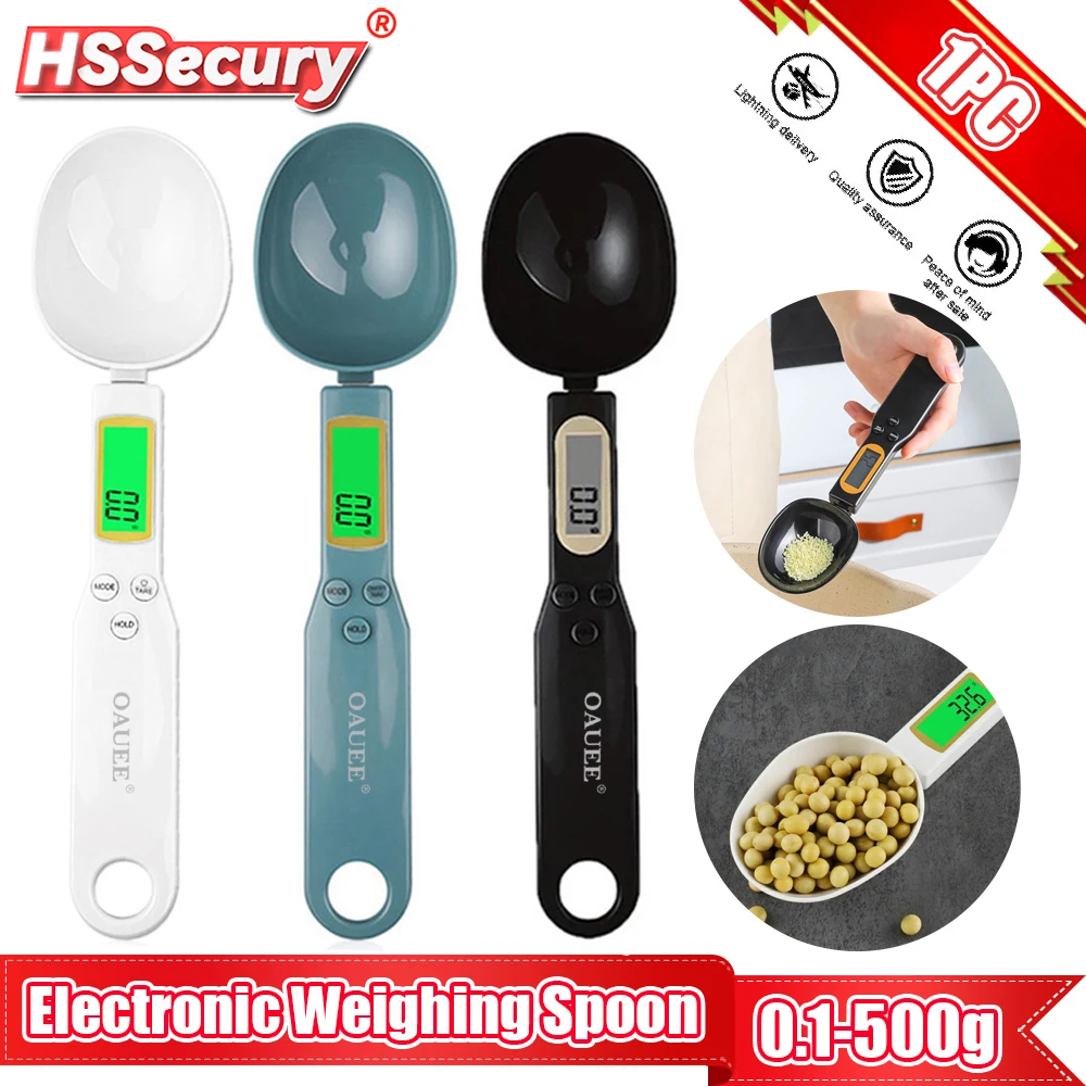 

Backlight Upgrade Electronic Kitchen Scale 0.1-500g Weight Measuring Food Flour Digital Spoon Scale Kitchen Tool for Milk Coffee