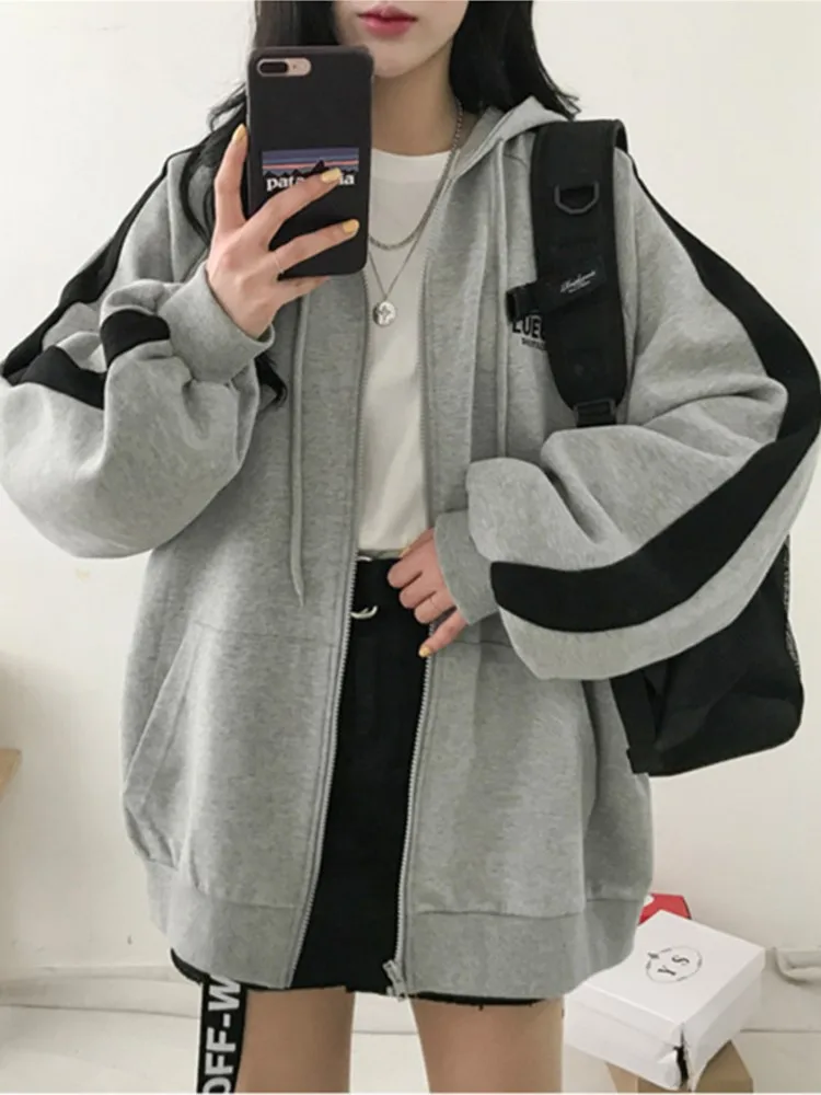 

Korean Style Hoodies Women Embroidered Hooded Plus Velvet Thicker Long Sleeve 2022 y2k Womens Hoodie Harajuku Trendy Chic