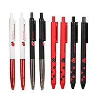 4pcs new creative ladybug cute gel pens plastic material 0 5mm black ink office school student kawaii stationery supplies gifts