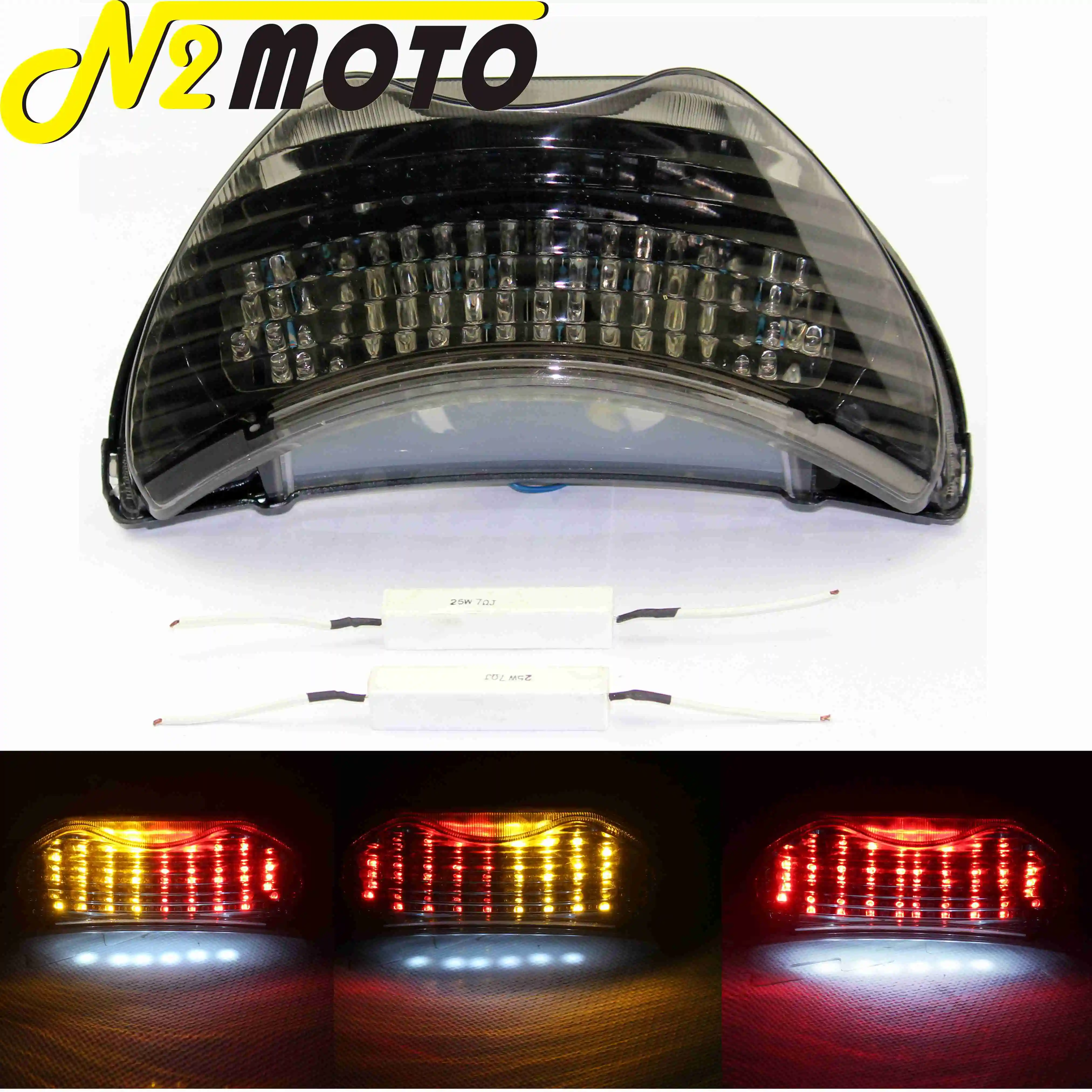 Светодиодные дымовые линзы для мотоциклов интегрированные Тормозные Сигналы