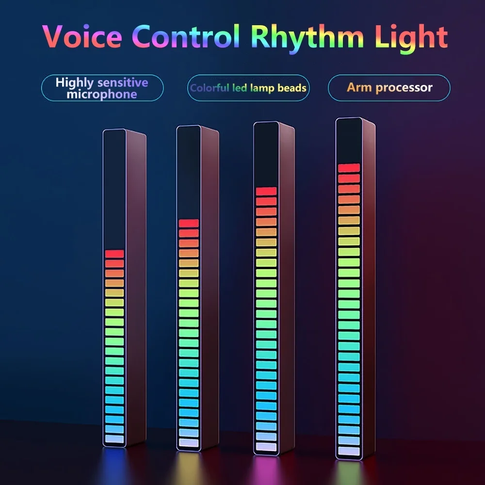 

Новый музыкальный пульт с голосовой активацией, 32 бит, RGB, звуковая панель спектра, звукосниматель, окружающий День святого Валентина