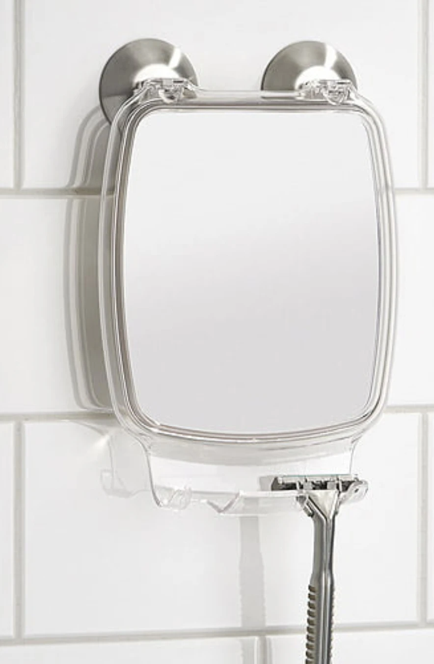 

10.2 in. H X 2.3 in. W Silver Plastic Rectangular Wall Mirror
