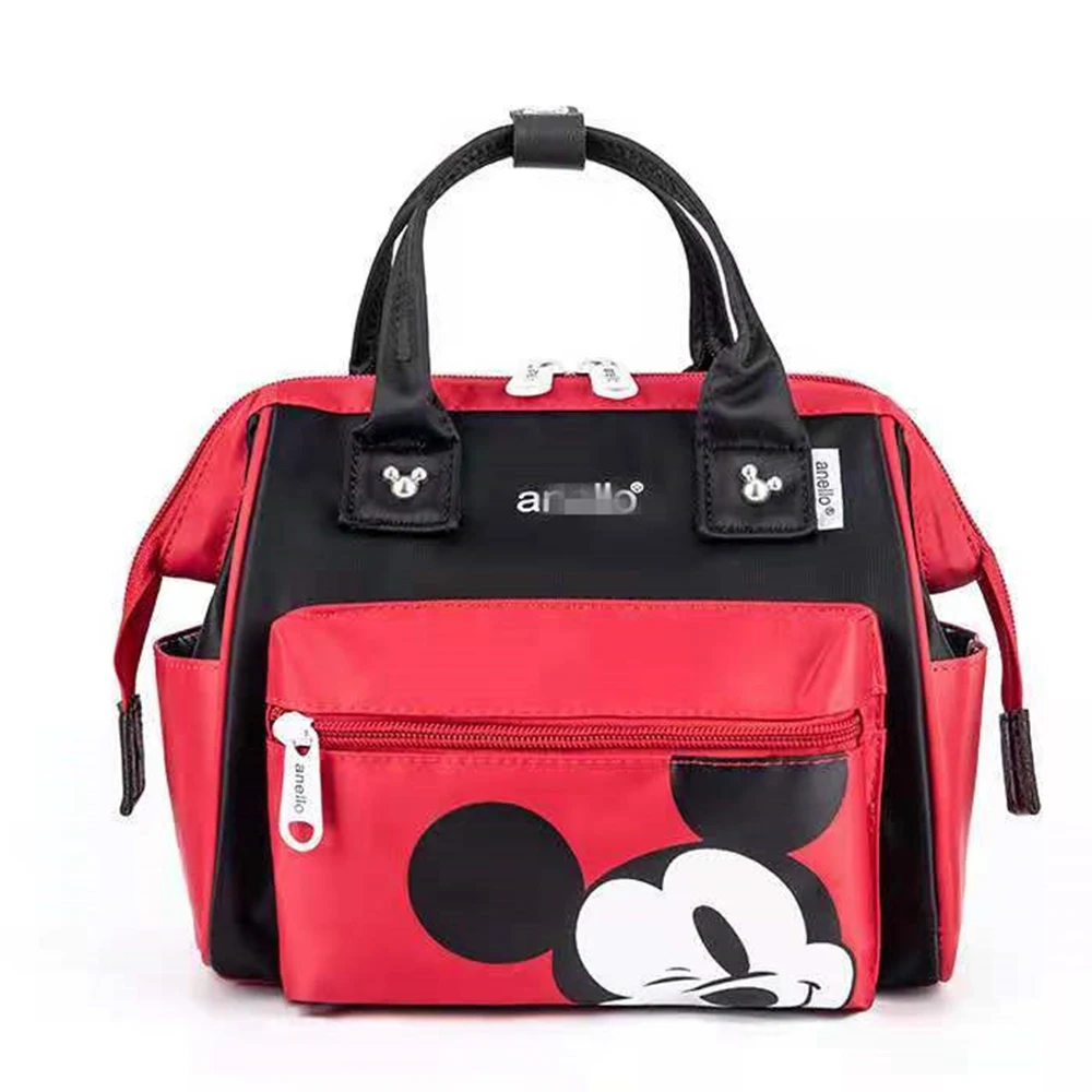 

Disney's New Fashion Mickey Mouse Print Backpack Multifunctional Student Bag Mommy Bag Small Square Bag Girls Birthday Gift