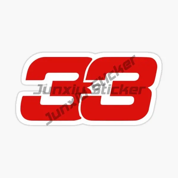 

Гоночный мотоциклетный шлем, номер 33, наклейка для ноутбука, настенная комната, аксессуары, кемпер, фургон, велосипедная дверь, стекло, окно, внедорожная наклейка, ПВХ