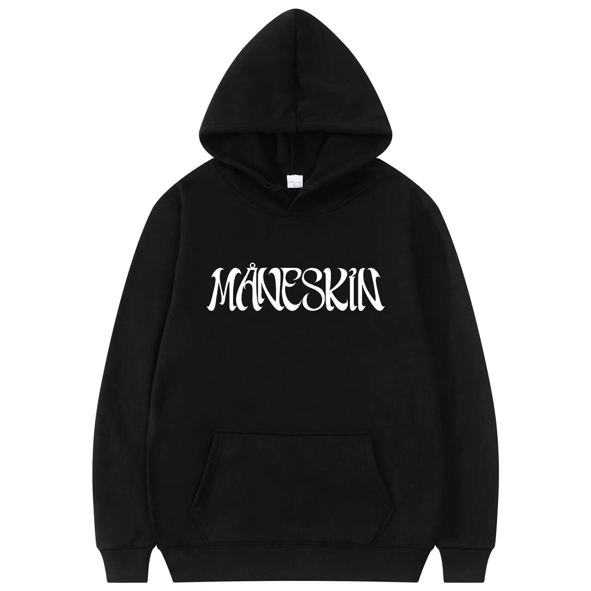 

Толстовка с логотипом итальянской Группы с графическим принтом Maneskin для мужчин и женщин, уличная одежда унисекс в стиле хип-хоп, черная одеж...