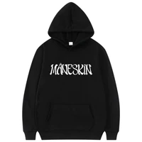 italian band logo maneskin print graphics hoodie men women unisex hip hop streetwear black clothes funny coat man casual hoodies